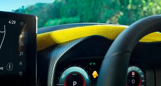 Alcantara and yellow finisher